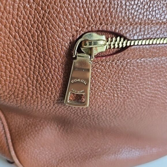 EUC Coach Sutton Hobo No. 35593 in Saddle Brown Pebbled Leather 12"x10"x3" - Picture 8 of 15